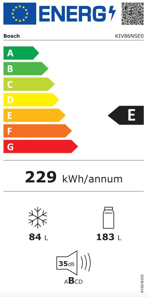 Bosch Koelvriescombinaties inbouw KIV 86NSE 0