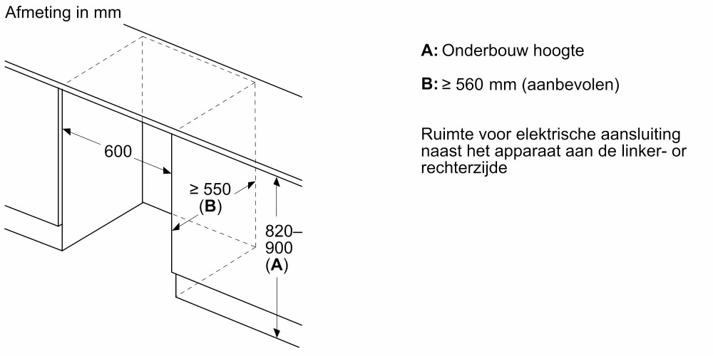 Bosch Koelkast inbouw onder werkblad KUR 21VFE 0
