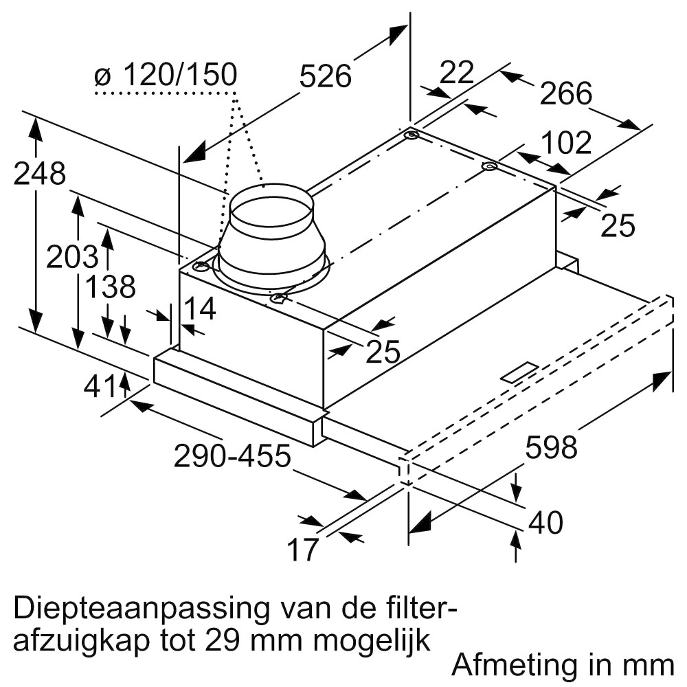 Siemens Dampkap telescopisch LI 64LA 521