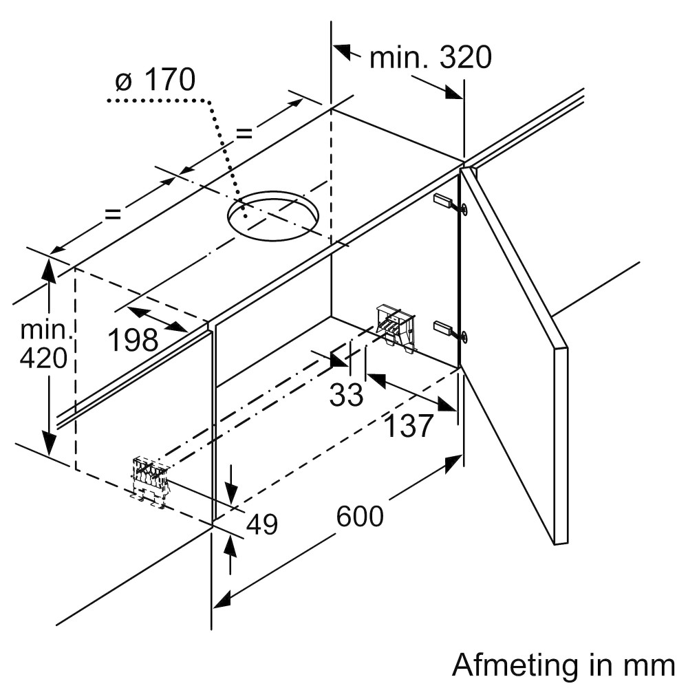 Siemens Dampkap telescopisch LI 67SA 671
