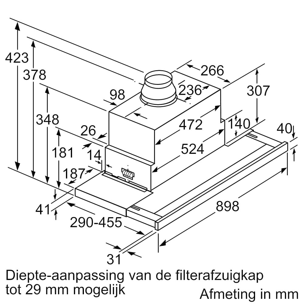Siemens Dampkap telescopisch LI 99SA 684
