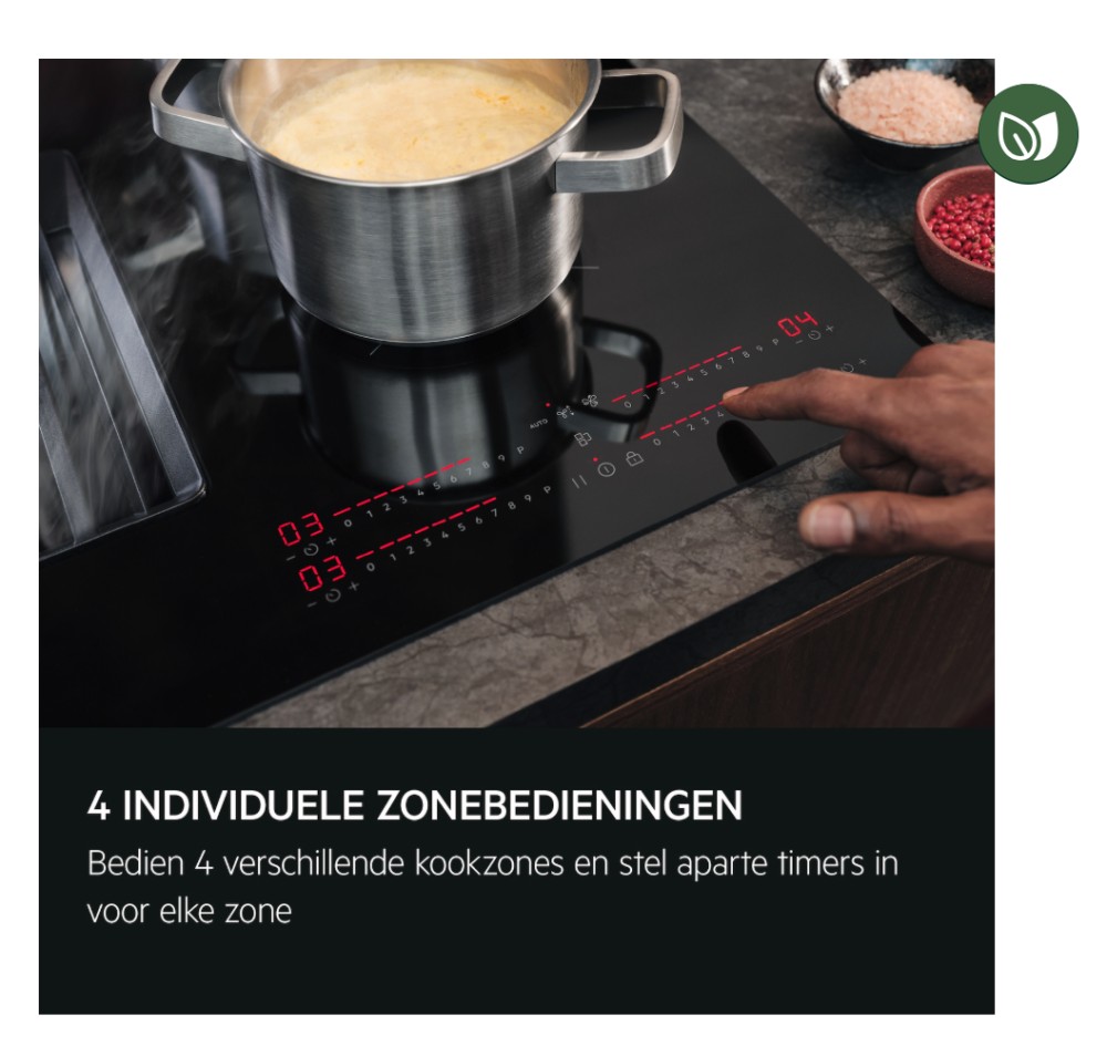 AEG Kookplaat met ingebouwde dampafzuiging NCH 84B03 CZ