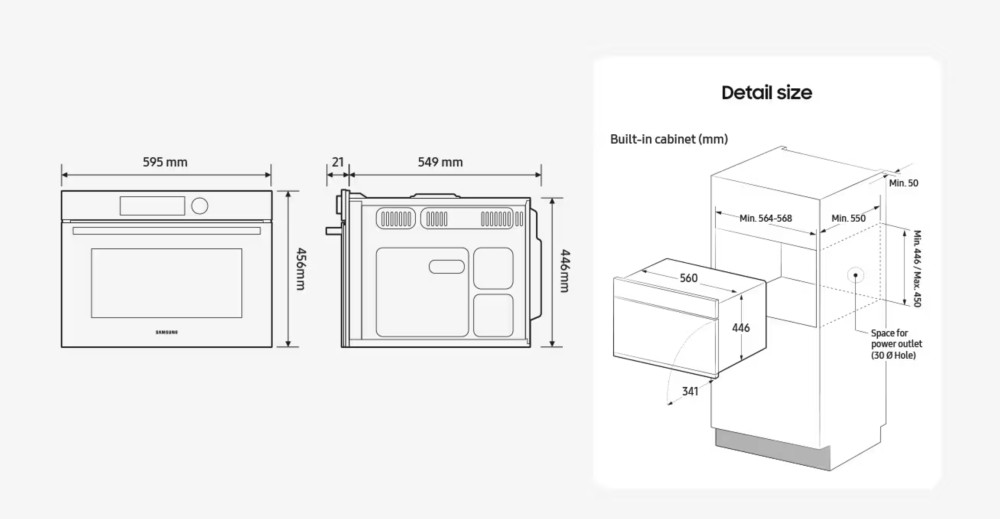 Samsung Combi : oven + microgolf NQ 5B6753 CAK 