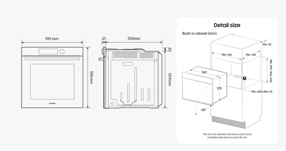 Samsung Multifunctie oven NV 7B41307 AK