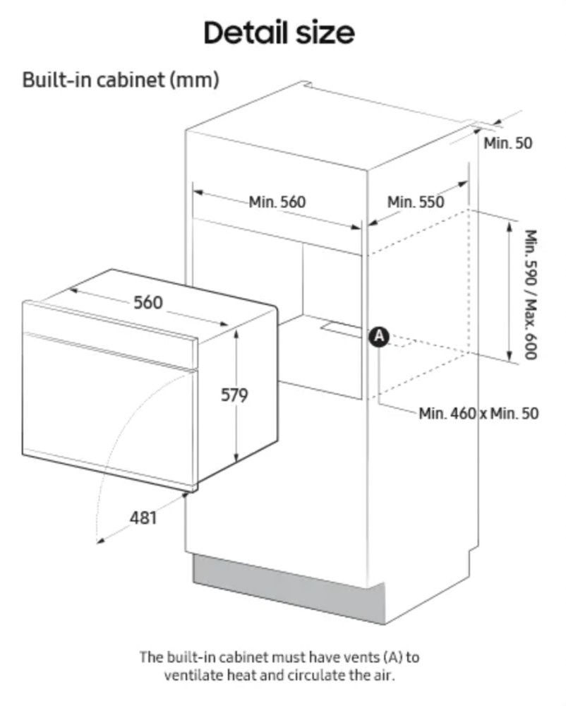 Samsung Multifunctie oven NV 7B5655 SCK