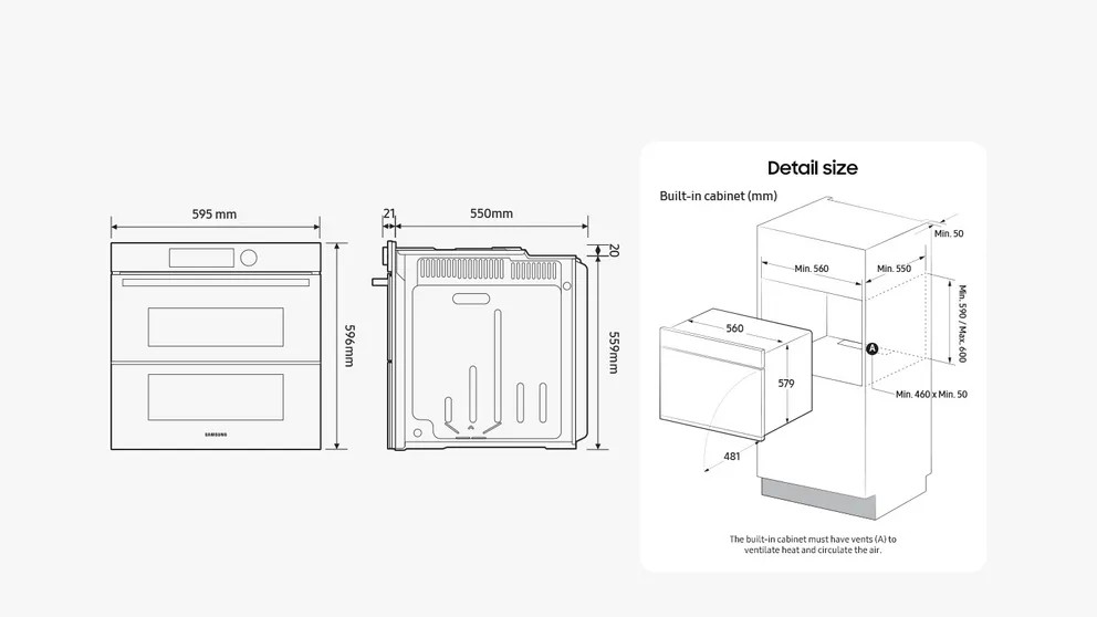 Samsung Multifunctie oven NV 7B5755 SAK 