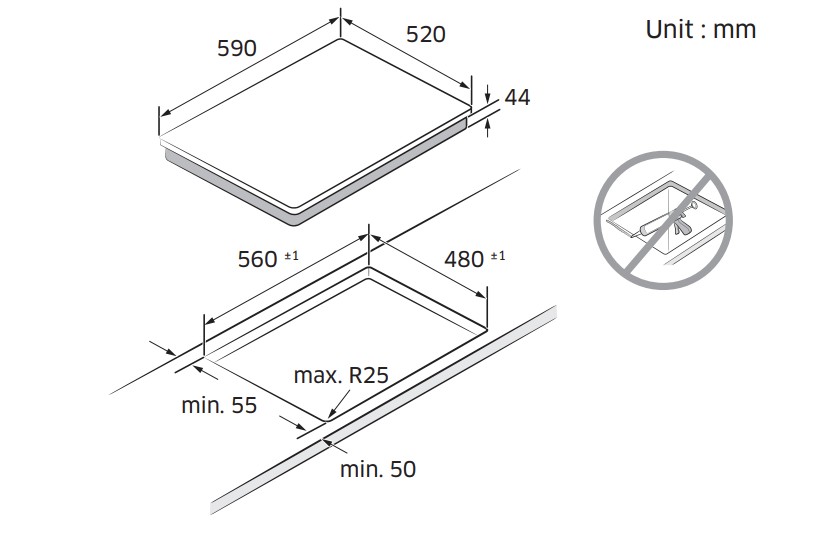 Samsung Kookplaat inductie NZ 64B6058 KK