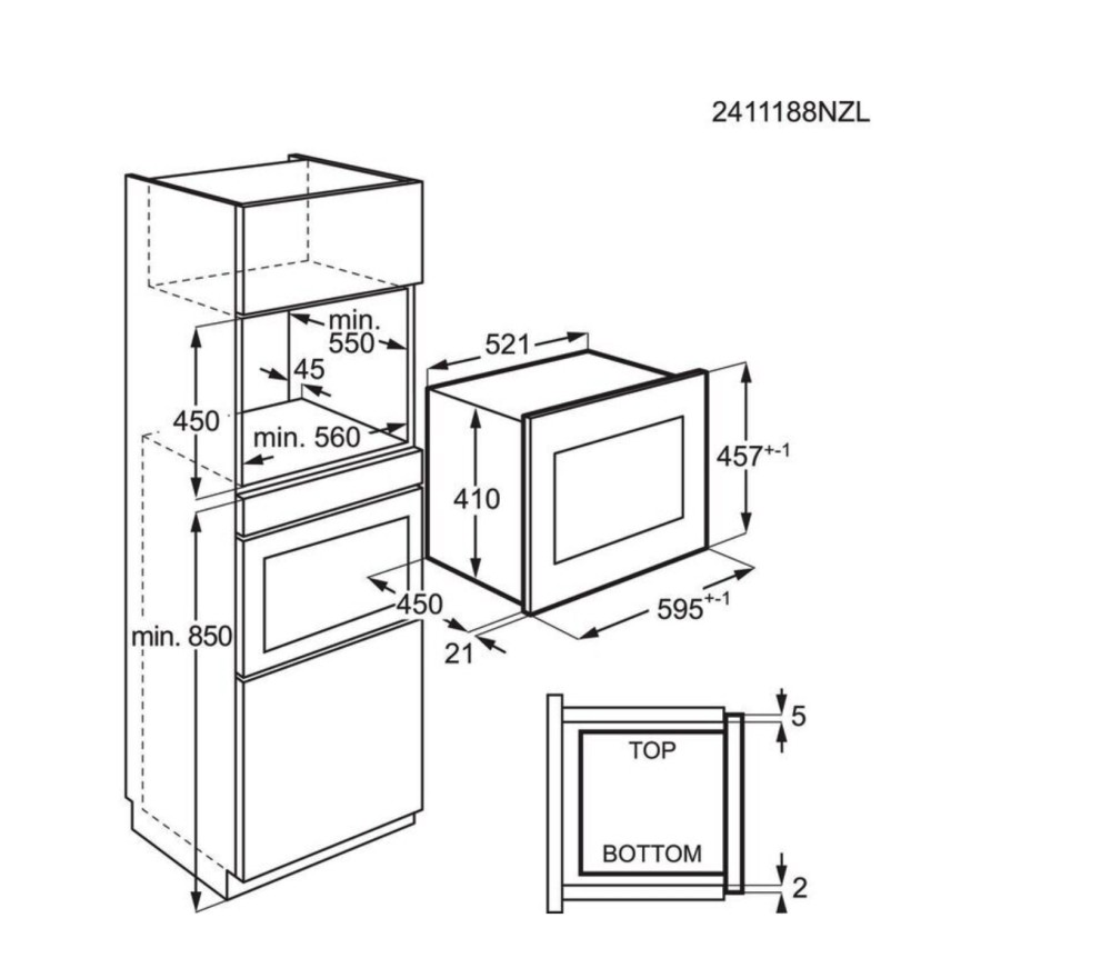 AEG Combi : oven + microgolf OS 5CM34 MB