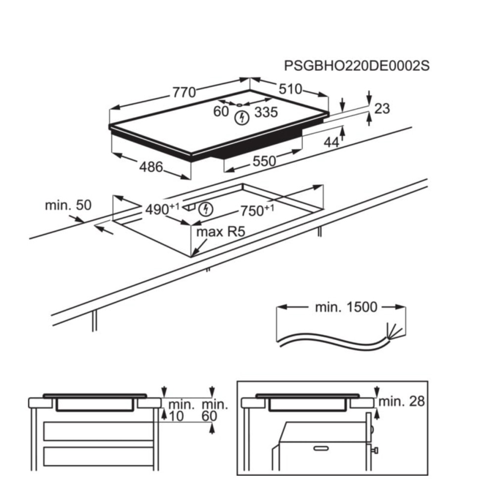 AEG Kookplaat inductie PI 9000B 80