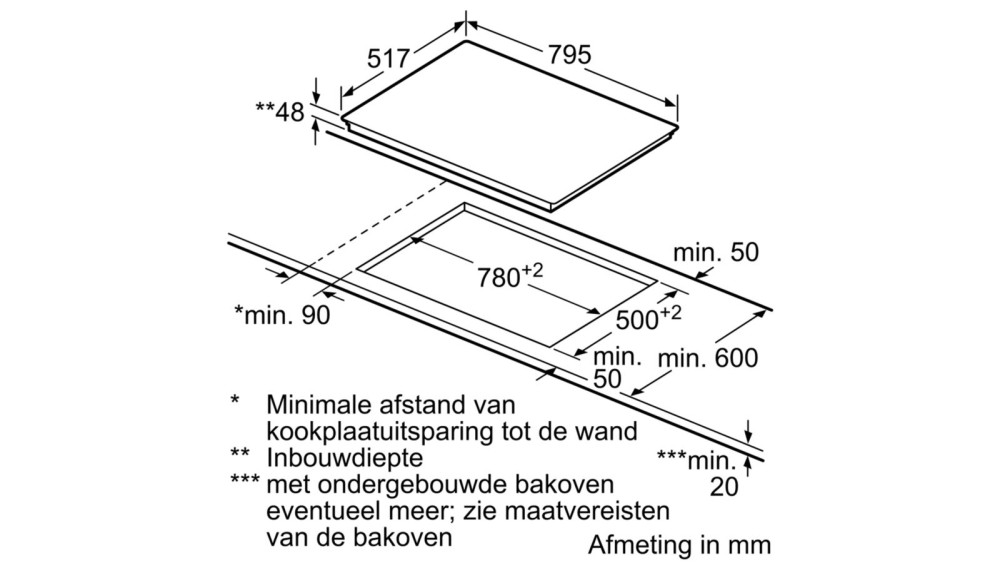 Bosch Kookplaat vitrokeramisch PKH 845BB1 D