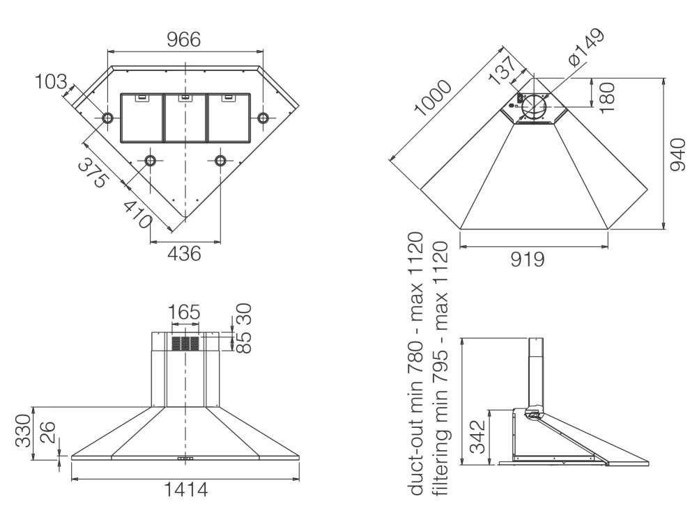 Elica Dampkap wand/schouw PRF 0121267 A 