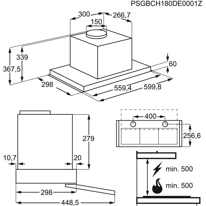 AEG Dampkap telescopisch DPE 4641 M