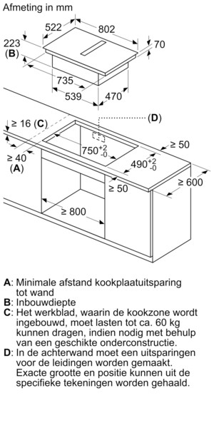 Bosch Kookplaat met ingebouwde dampafzuiging PVQ 811H26 E