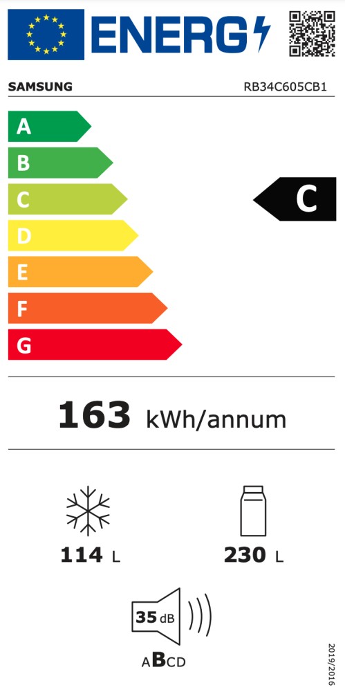 Samsung Koelvriescombinatie  RB 34C605CB 1