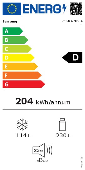 Samsung Koelvriescombinatie RB 34C671 DSA