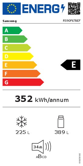 Samsung Side/Side + 3 en 4 deurs  RS 90F67 BEF