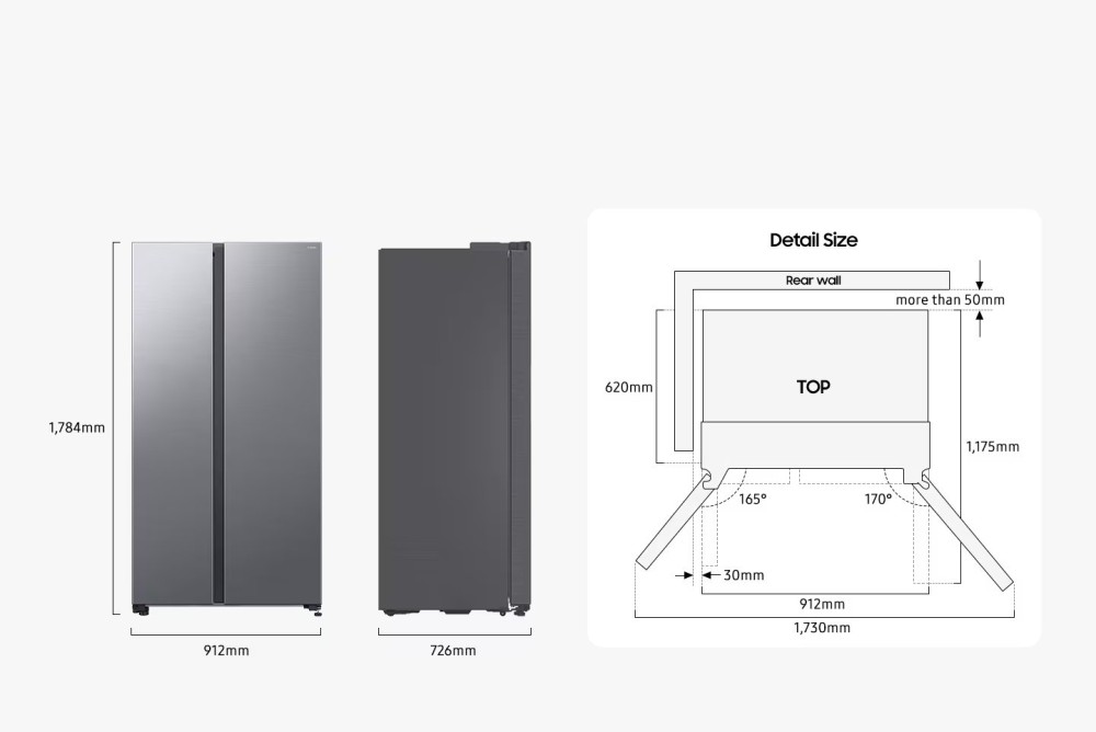 Samsung Side/Side + 3 en 4 deurs RS 90F64 EDT