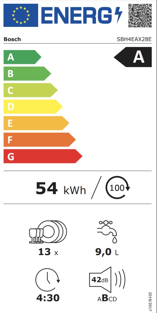 Bosch Vaatwasser volledig integreerbaar 60cm SBH 4EAX28 E