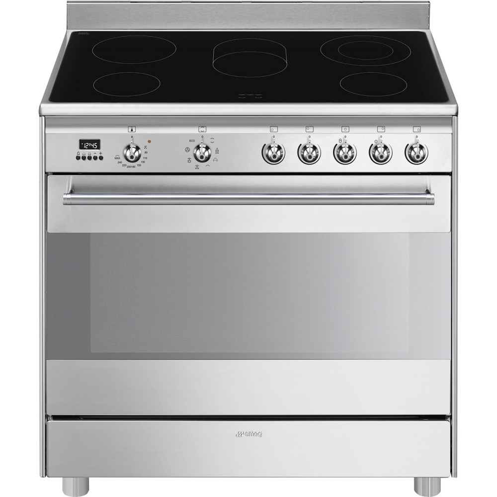 Smeg Fornuis vitrokeramische kookplaat  SCD 91CMX 9