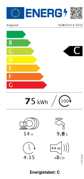 Exquisit Vaatwasser volledig integreerbaar 60cm EGSP 2214-E-031 C