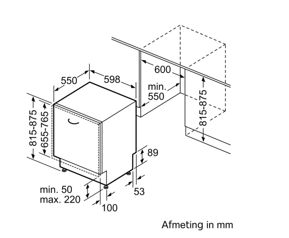 Bosch Vaatwasser volledig integreerbaar 60cm SMH 4EVX08 E