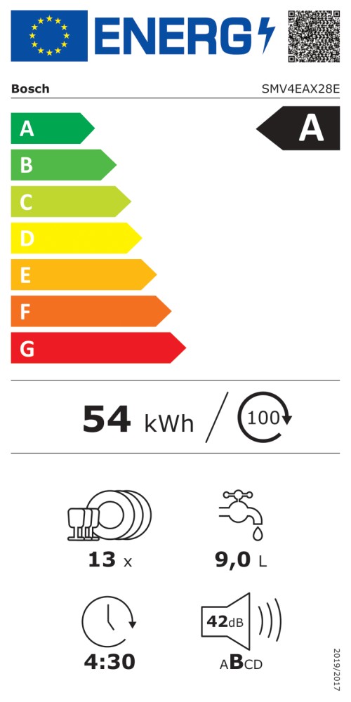 Bosch Vaatwasser volledig integreerbaar 60cm SMV 4EAX28 E
