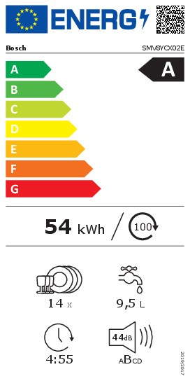 Bosch Vaatwasser volledig integreerbaar 60cm SMV 8YCX02 E