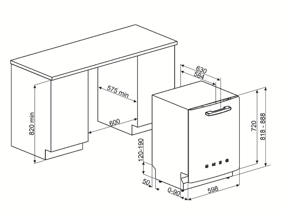 Smeg Vaatwassers onderbouw STFABRD 3