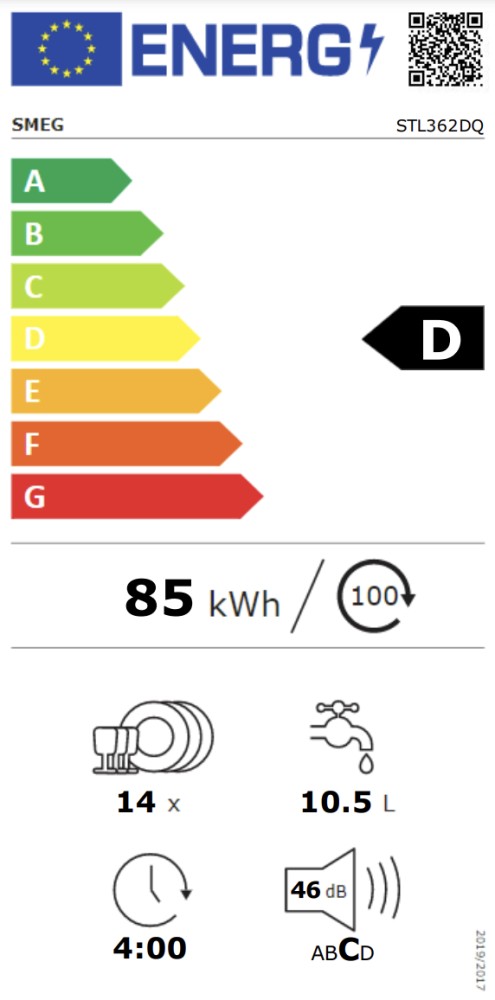 Smeg Vaatwasser volledig integreerbaar 60cm STL 362 DQ