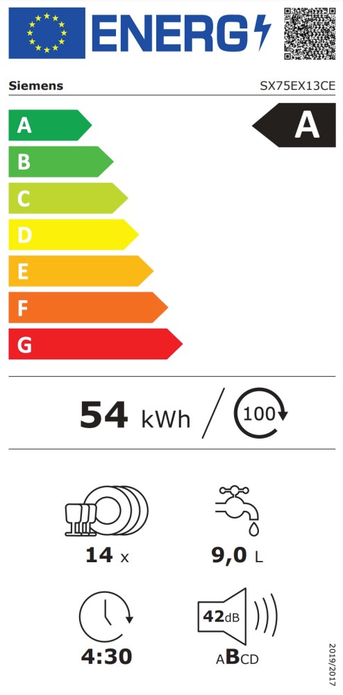Siemens Vaatwasser volledig integreerbaar 60cm SX 75EX13 CE