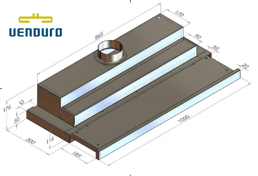 Venduro Dampkap zonder motor TA 100