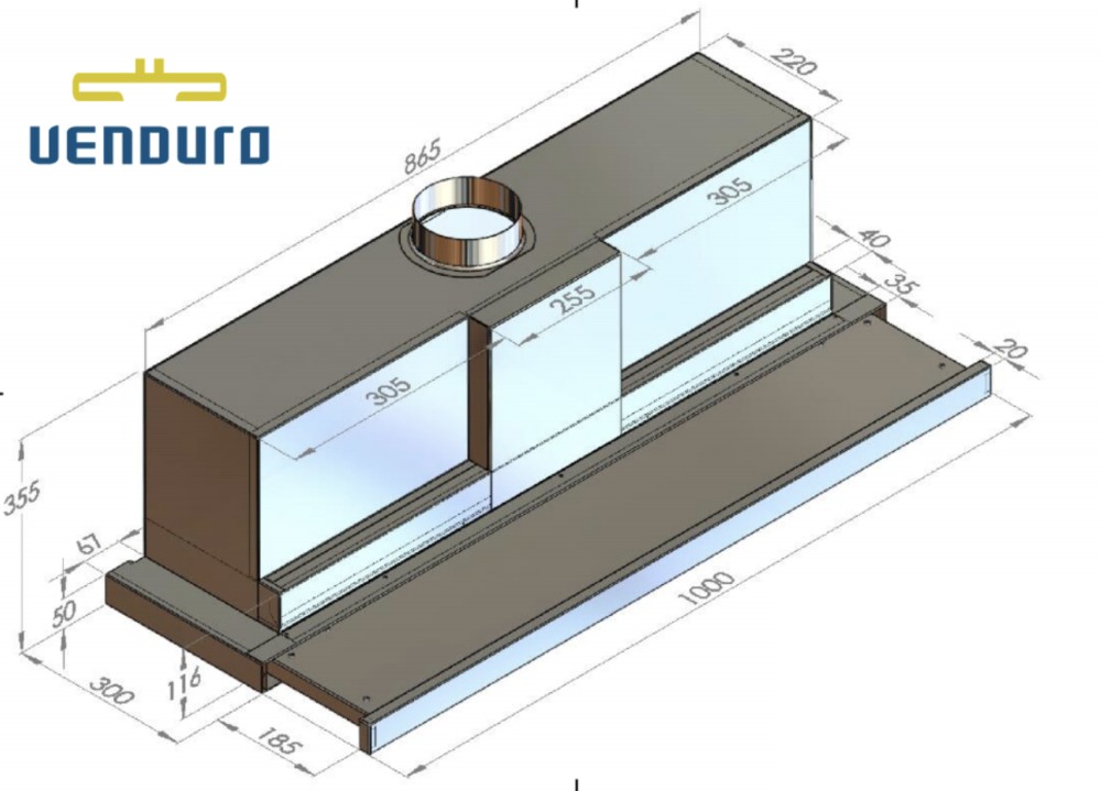 Venduro Dampkap telescopisch TA 100