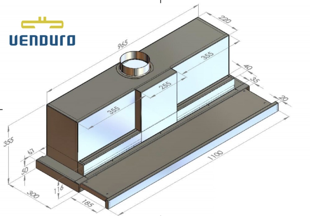 Venduro Dampkap telescopisch TA 110