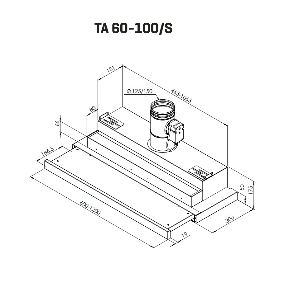Venduro Dampkap zonder motor TA 90
