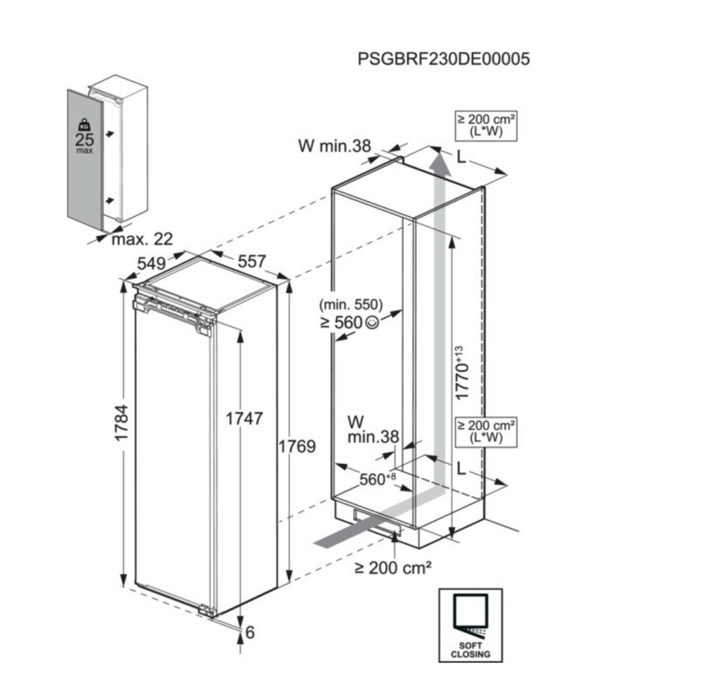AEG Diepvries inbouw groter dan 122 cm TB 7NA181 EC