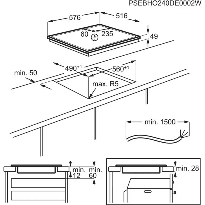 AEG Kookplaat inductie TN 64IA0 FXB