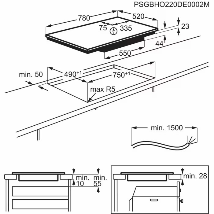 AEG Kookplaat inductie TO 84IB0 FFB