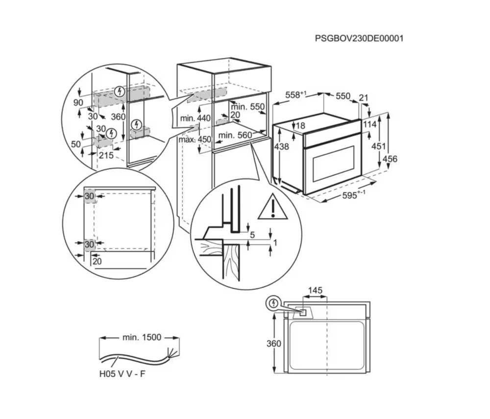 AEG Combi : oven + stoom TP 9SK821 T