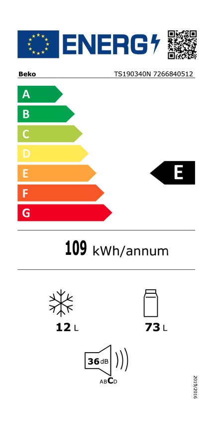 Beko Koelkast TS 190340 N