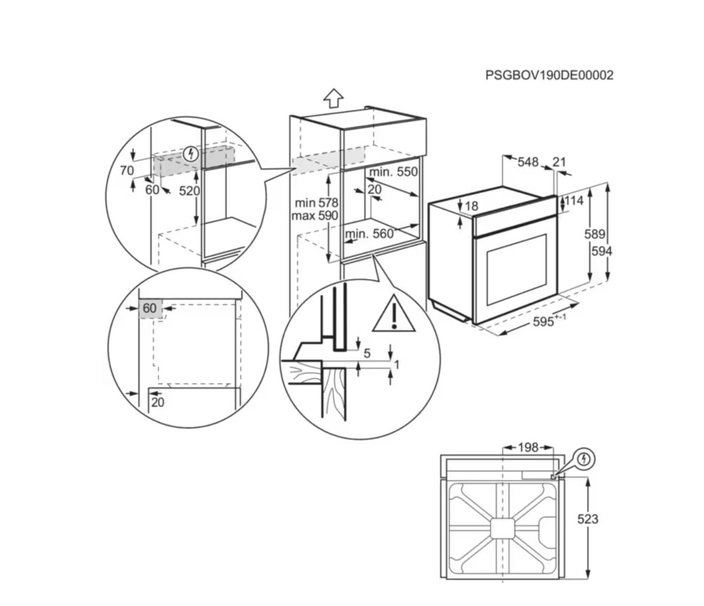 AEG Multifunctie oven TU 5PB40 PB