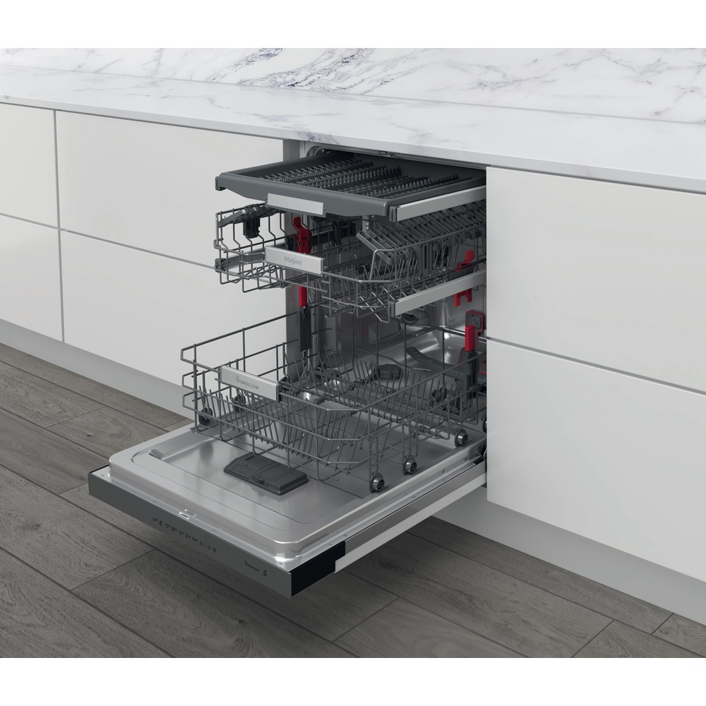 Whirlpool Vaatwasser integre. 60cm frontbediening WBO 3T133 PFX