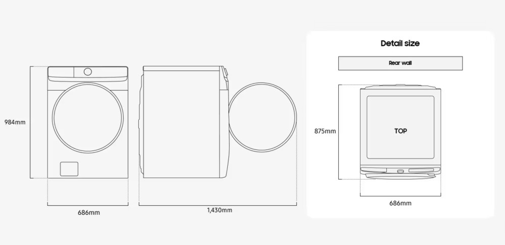 Samsung Wasmachine WF 20DG8650BWU 3