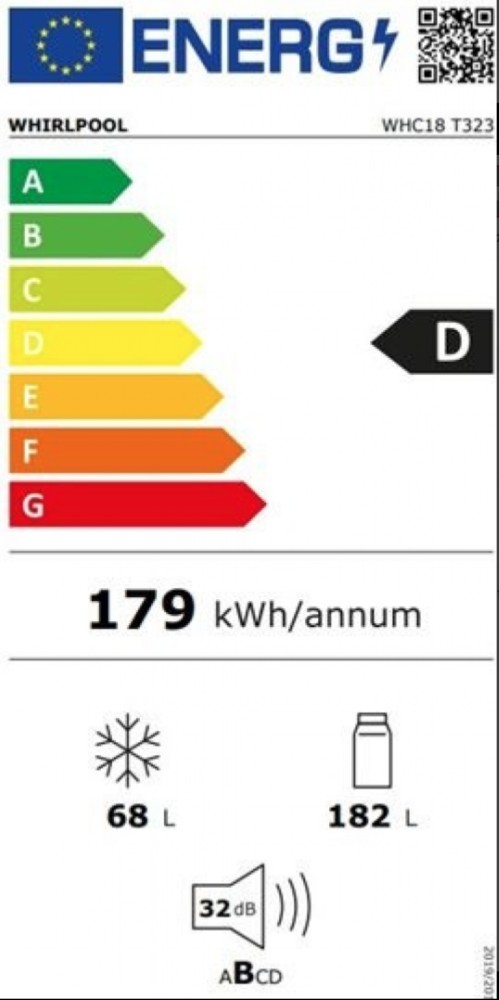 Whirlpool Koelvriescombinaties inbouw WHC 18T 323