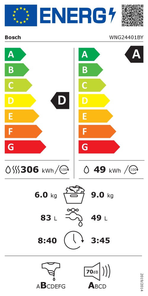 Bosch Was en droog combinatie WNG 24401 BY