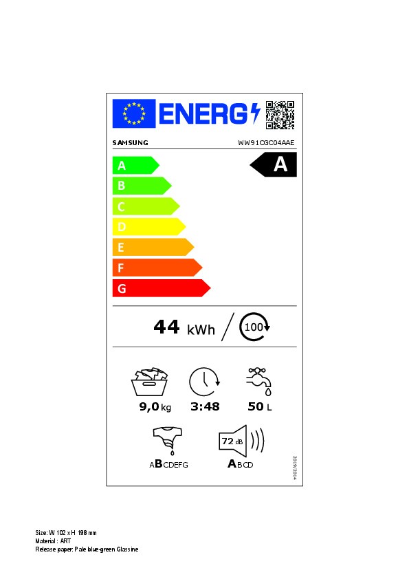 Samsung Wasmachine WW 91CGC04 AAE