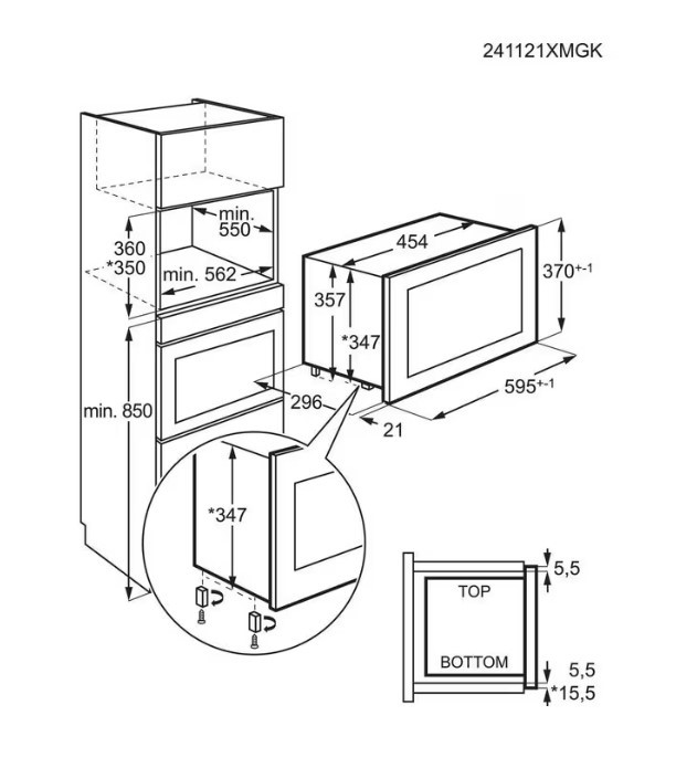 Zanussi Microgolfoven inbouw zonder grill ZMBN 2 SK