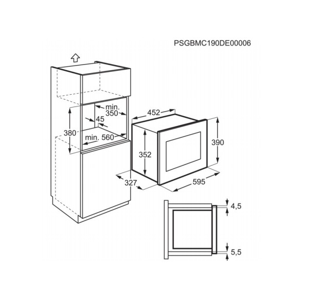 Zanussi Microgolfoven inbouw met grill ZMSN 6 DX